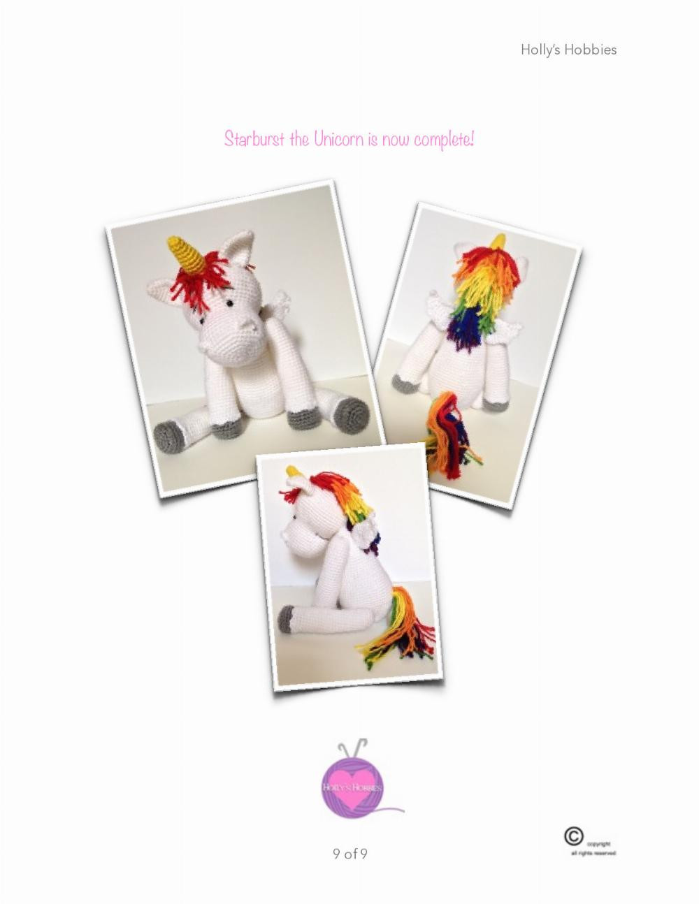 Starburst the Unicorn Crochet Pattern