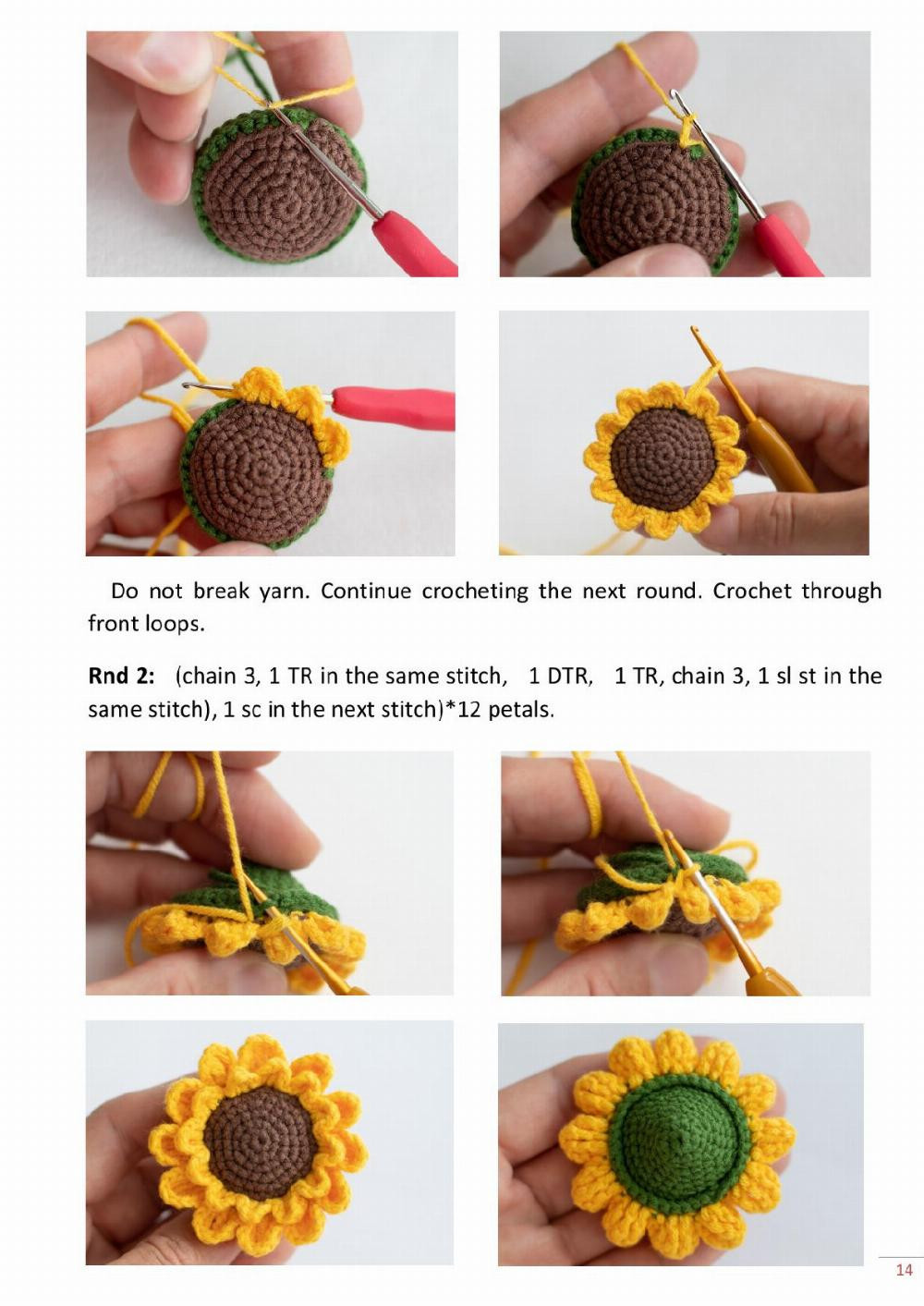 sunflowers in a mug crochet toy pattern