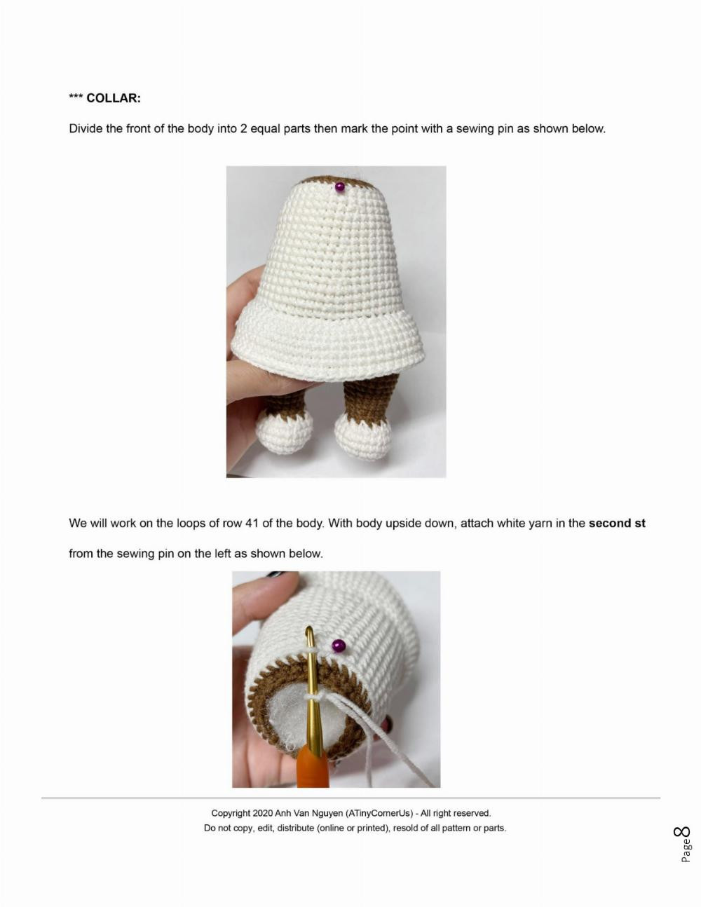 the female nurse bear crochet pattern