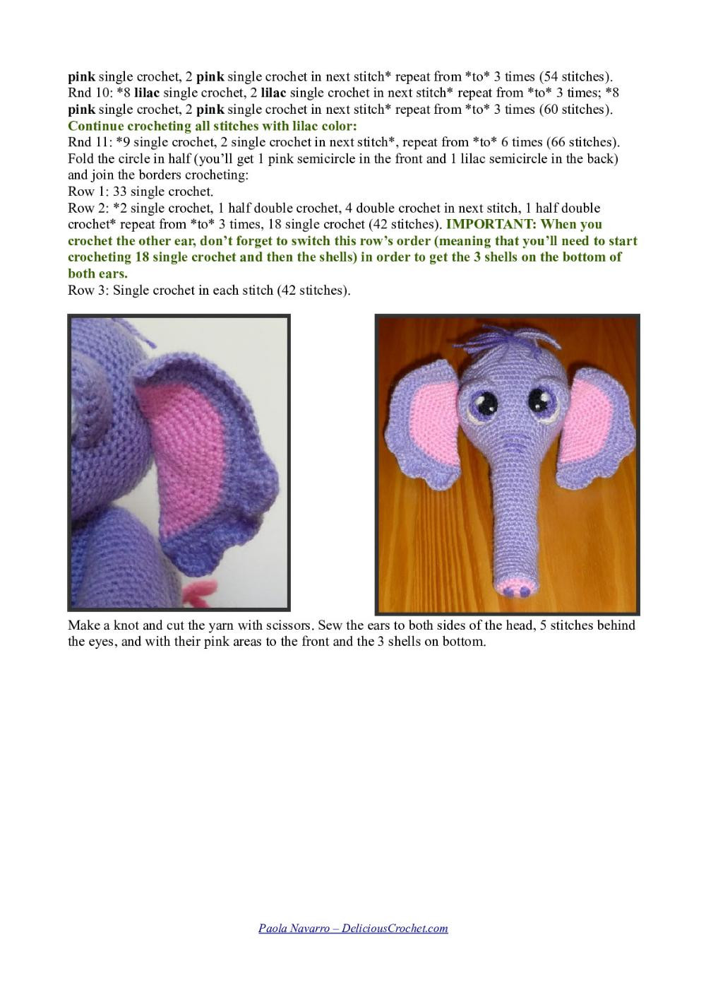 The Little Elephant crochet pattern