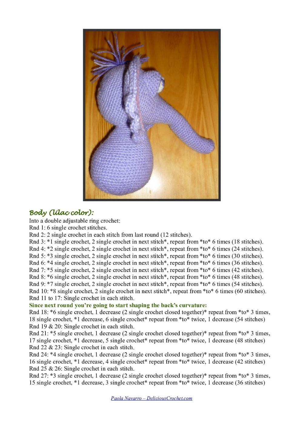 The Little Elephant crochet pattern