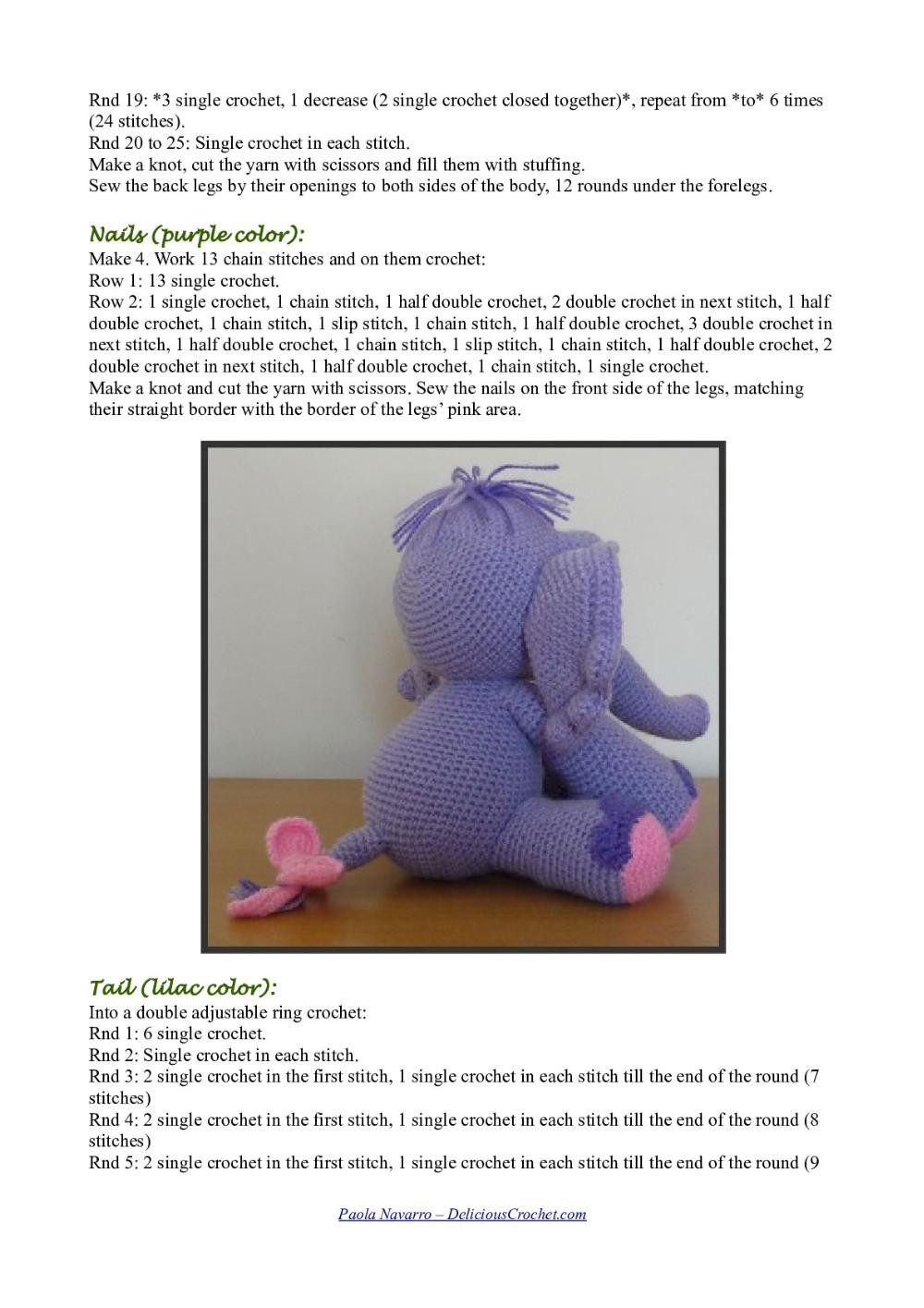 The Little Elephant crochet pattern