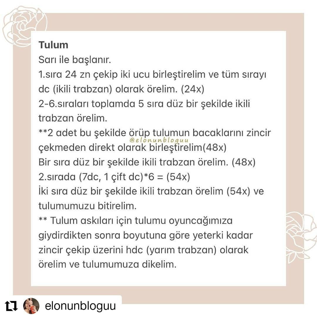 Turuncu saçlı, sarı pantolonlu, kırmızı fiyonklu, mavi gömlekli bebek için tığ işi modeli.