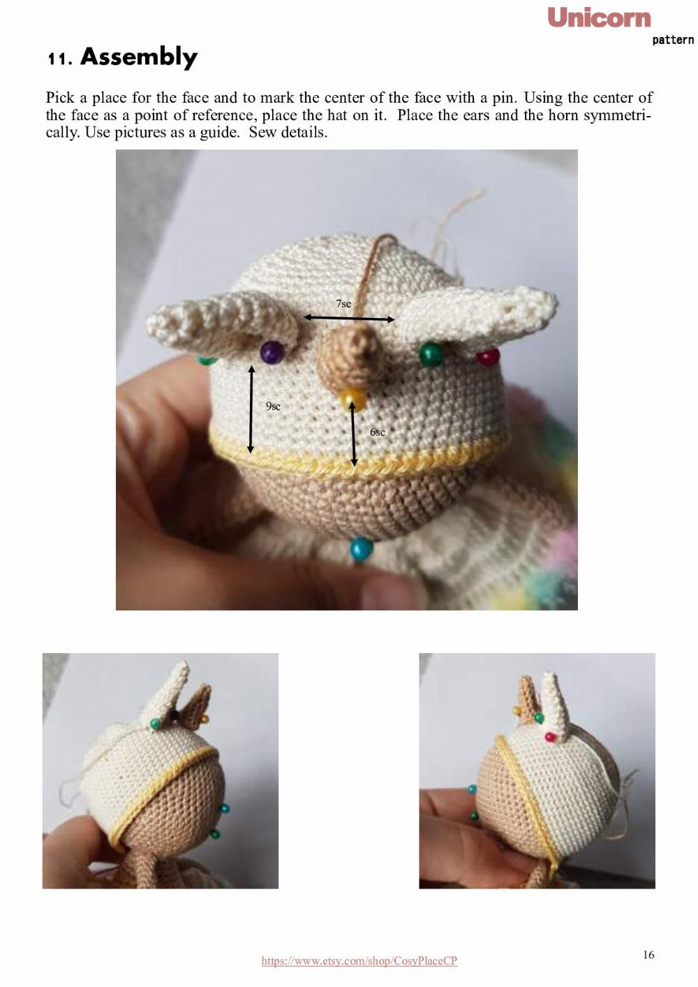 unicorn doll crochet pattern