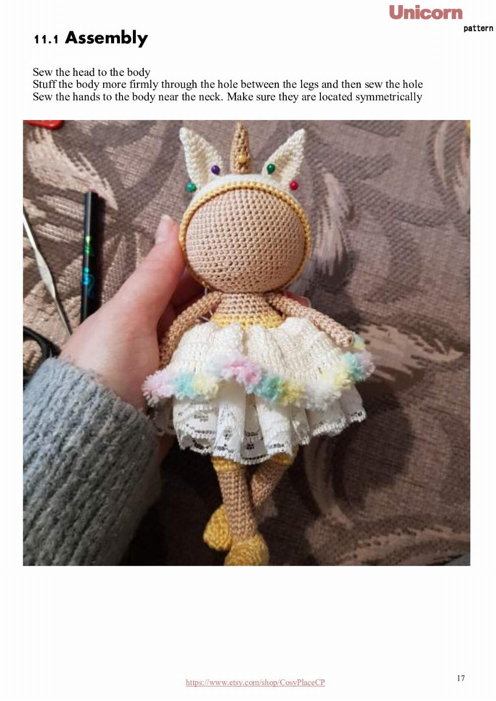 unicorn doll crochet pattern