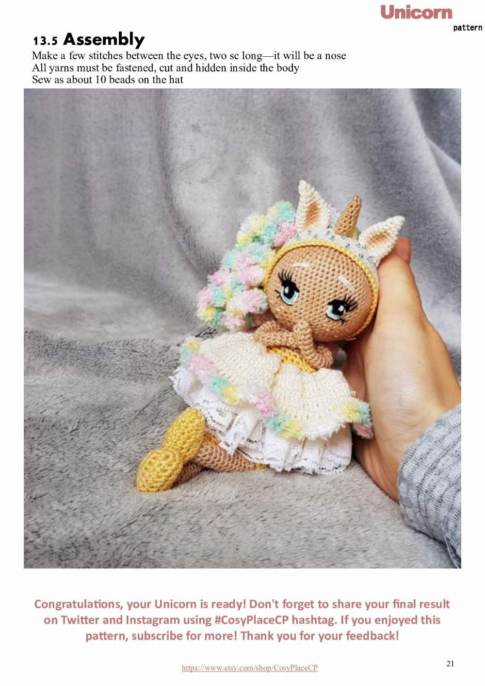 unicorn doll crochet pattern