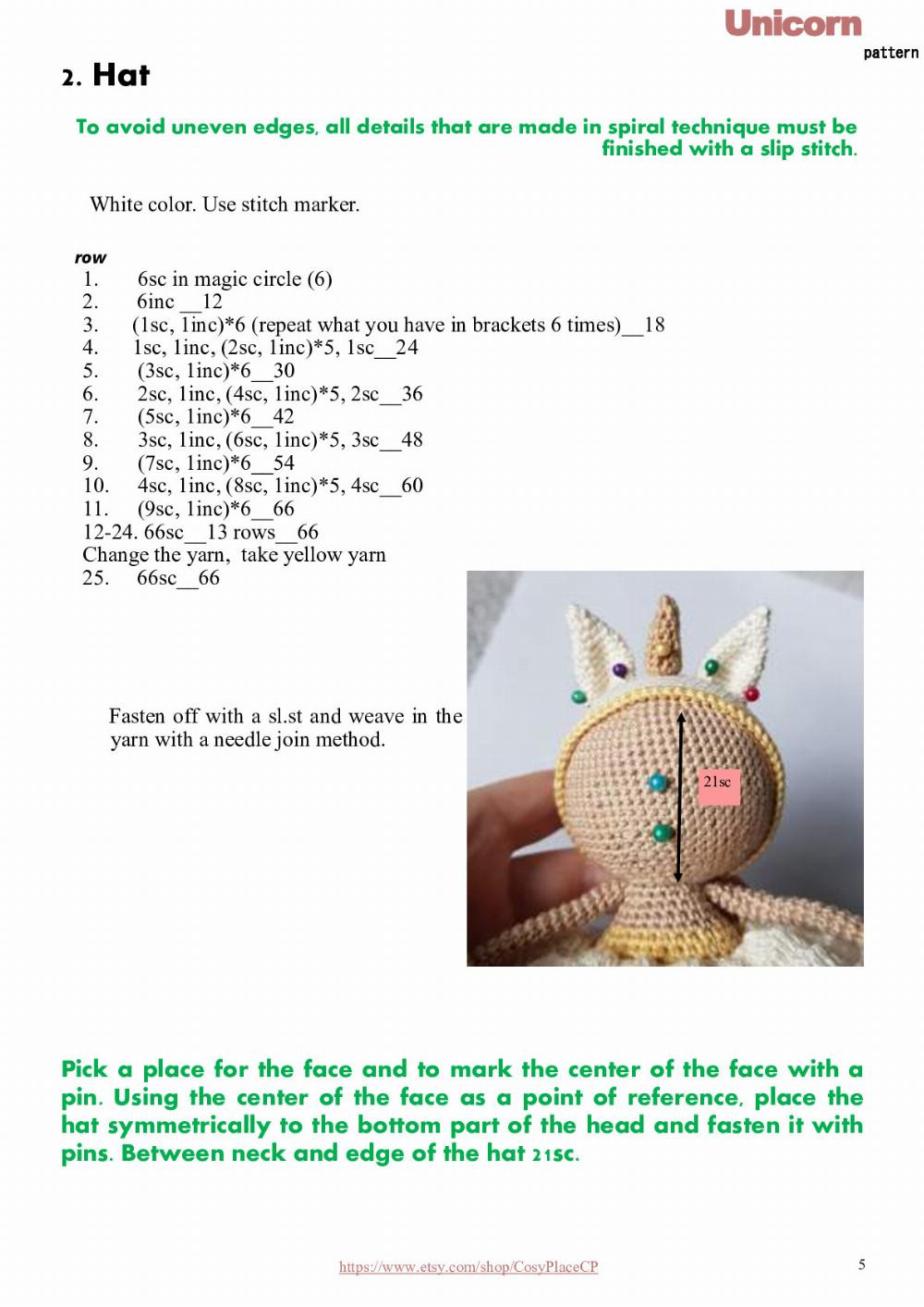 unicorn doll crochet pattern