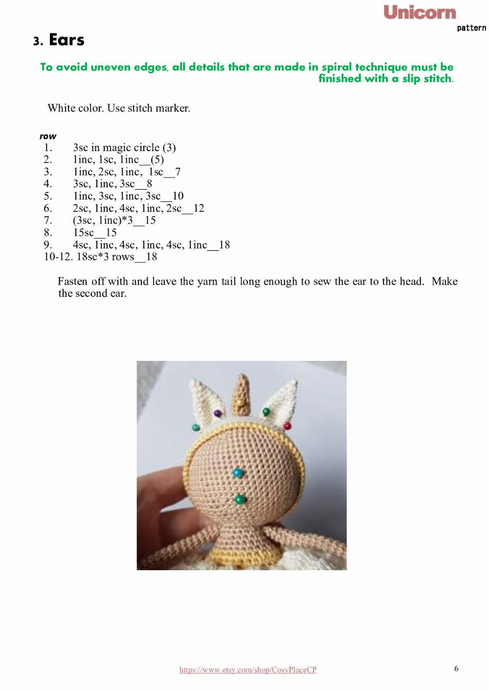 unicorn doll crochet pattern