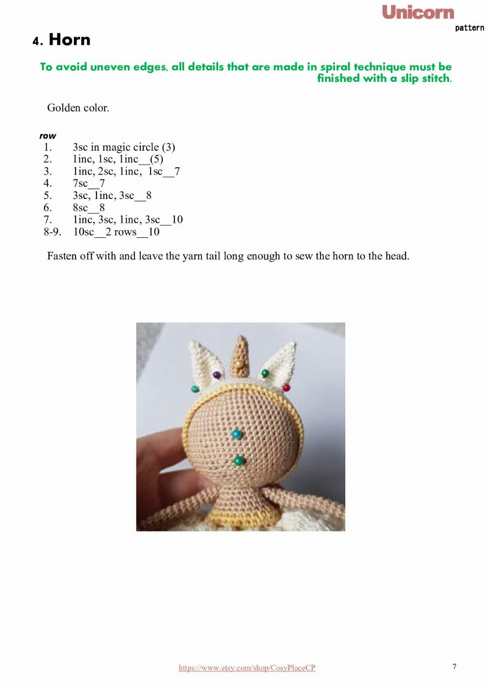 unicorn doll crochet pattern