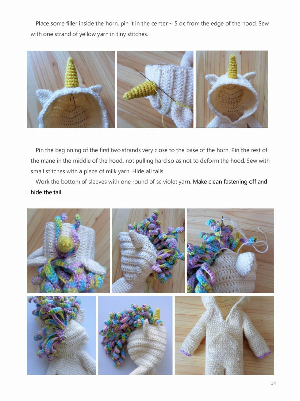 unicorn outfit crochet pattern