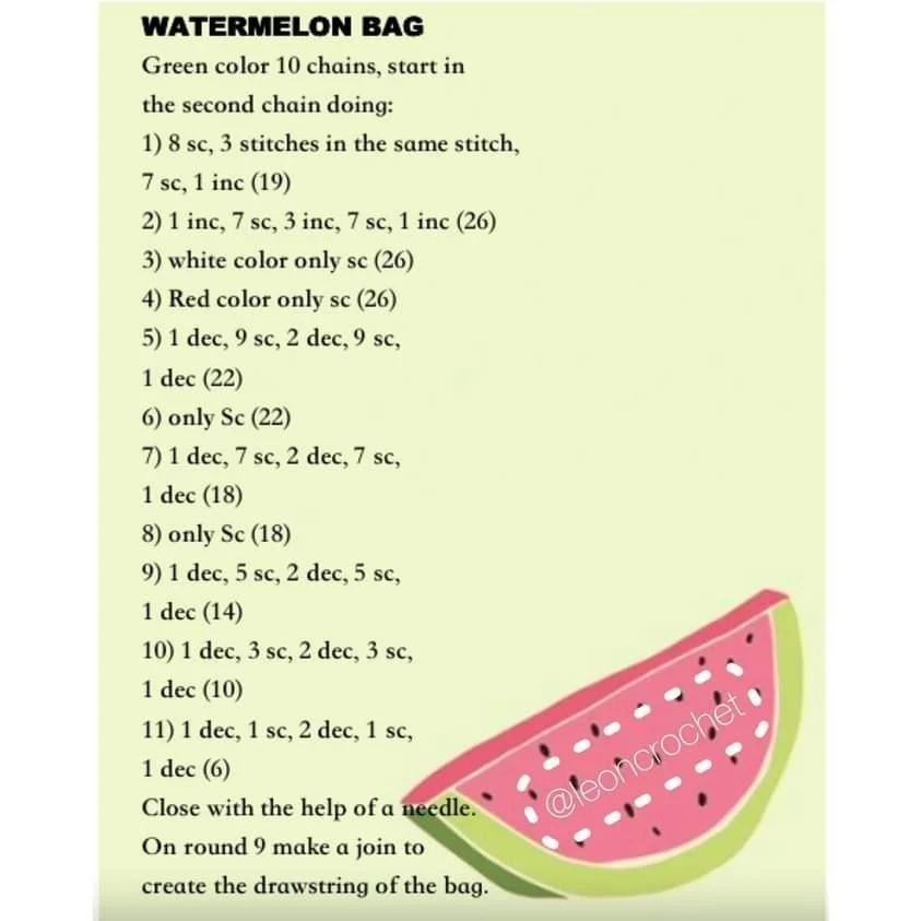 watermelon cow free pattern