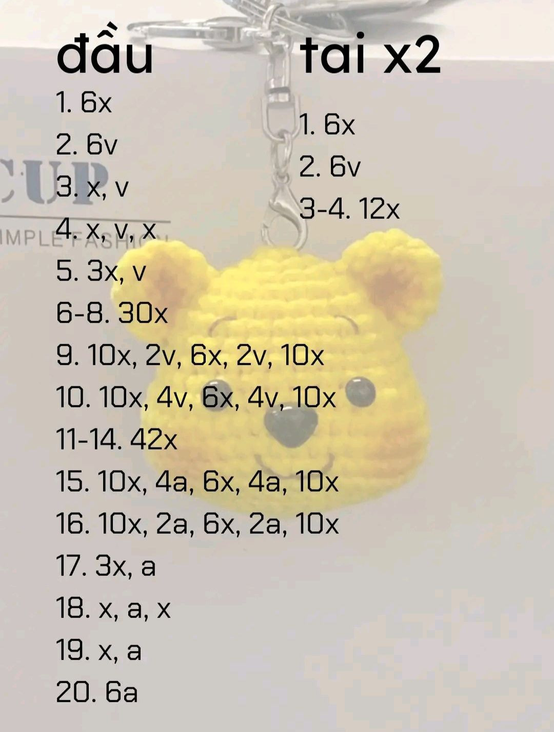 yellow bear keychain