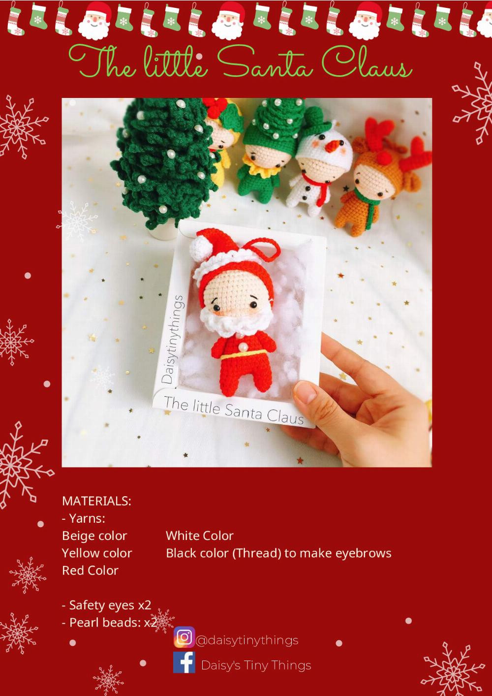 5 Christmas tree ornaments pattern