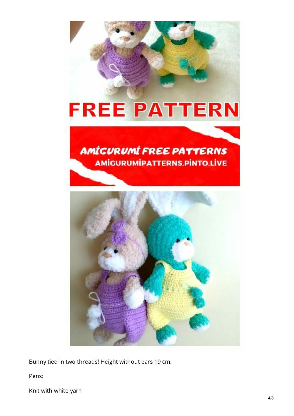 Amigurumi Little Cute Bunny Free Crochet Pattern
