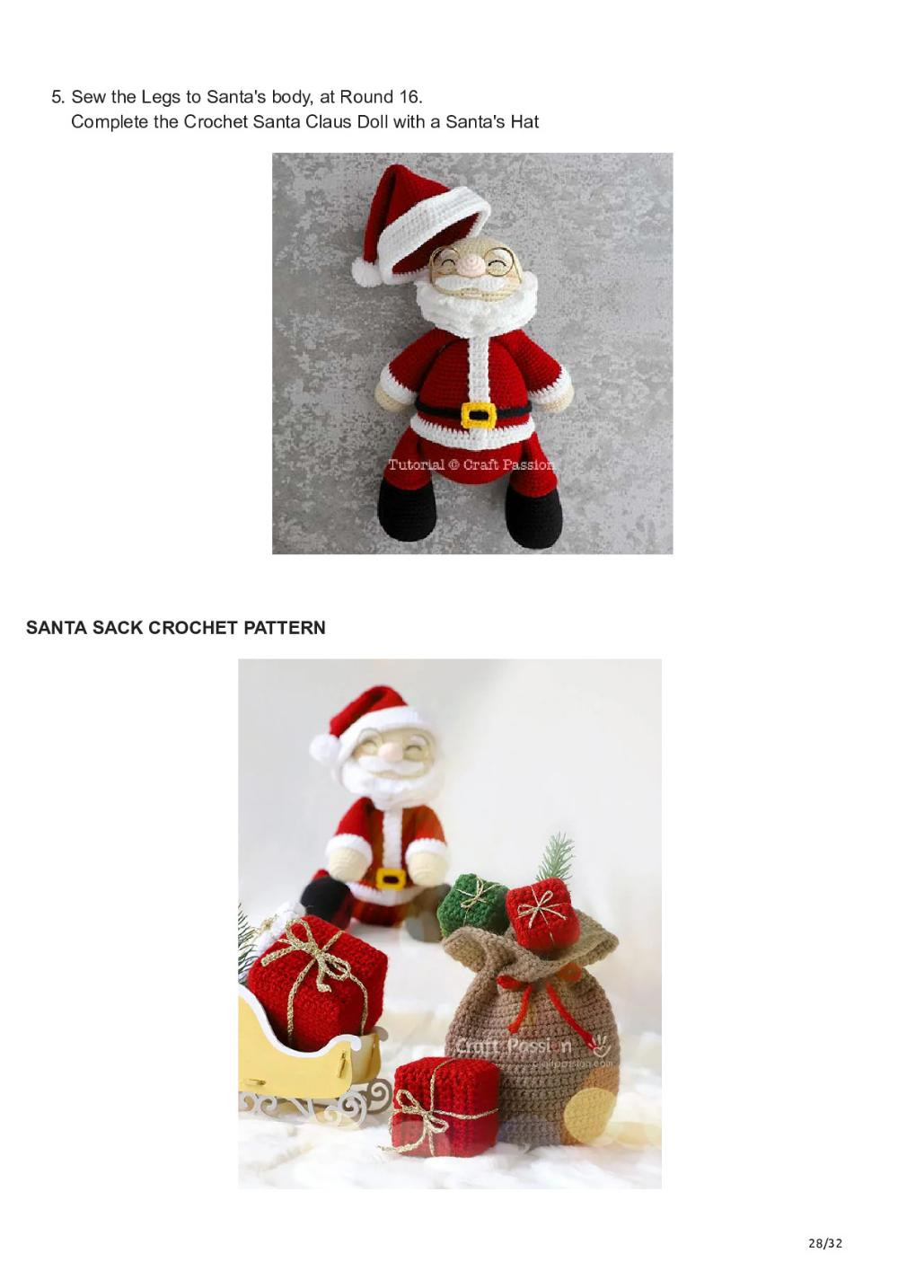 Amigurumi Santa Claus Doll Crochet Pattern