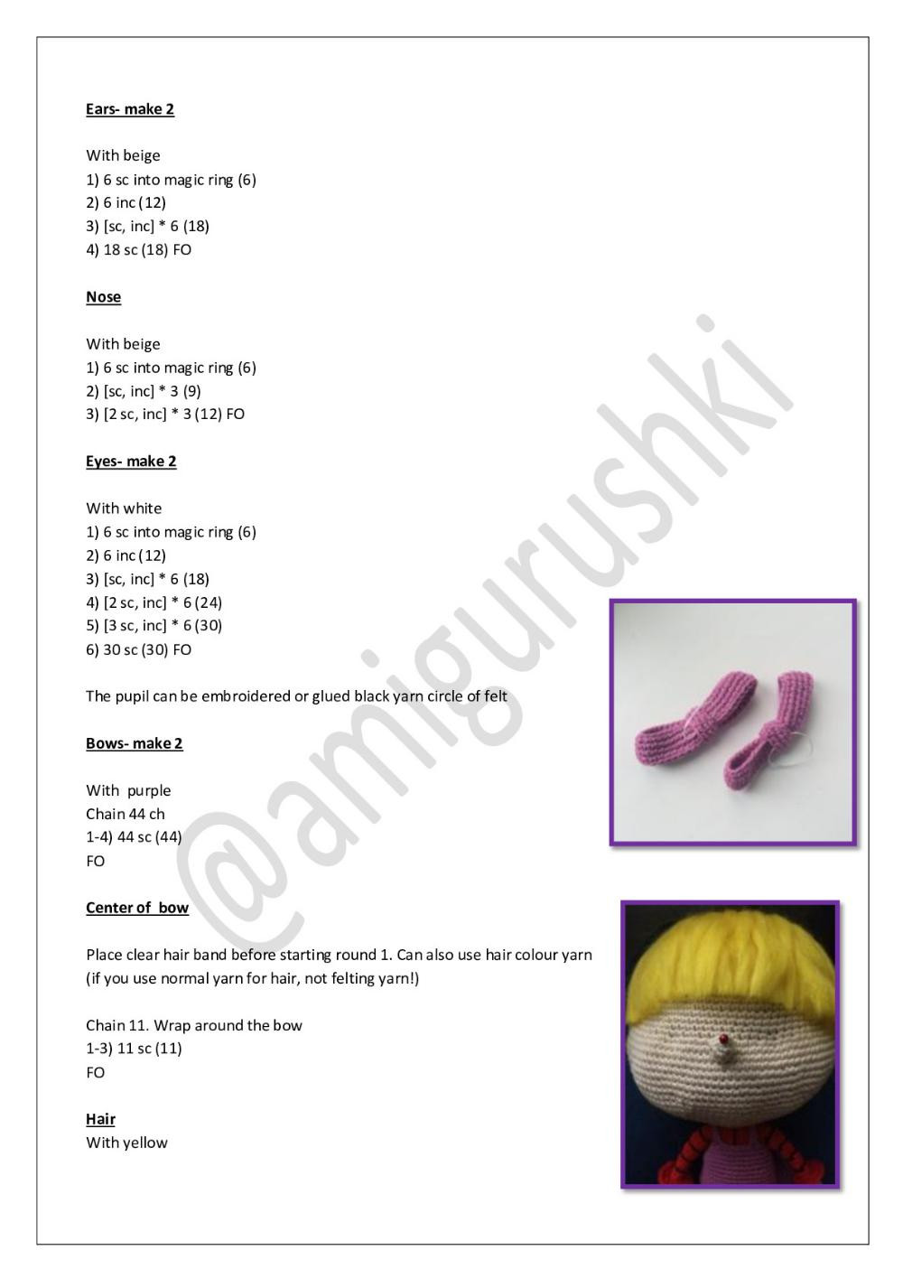 Angelica Pickles crochet pattern