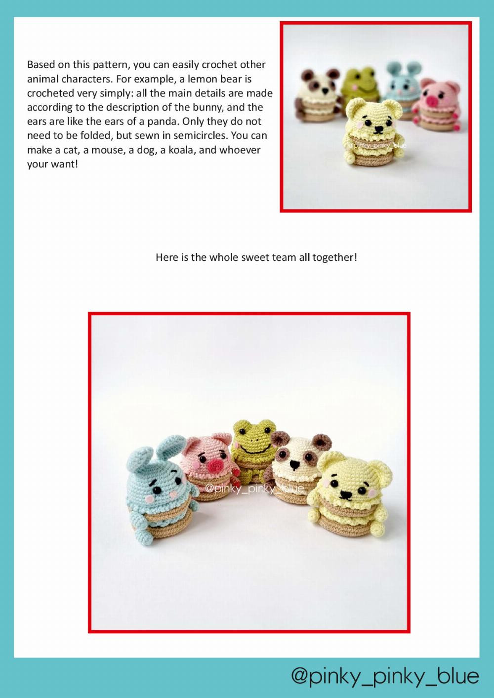 Animal Shotcakes Crochet pattern