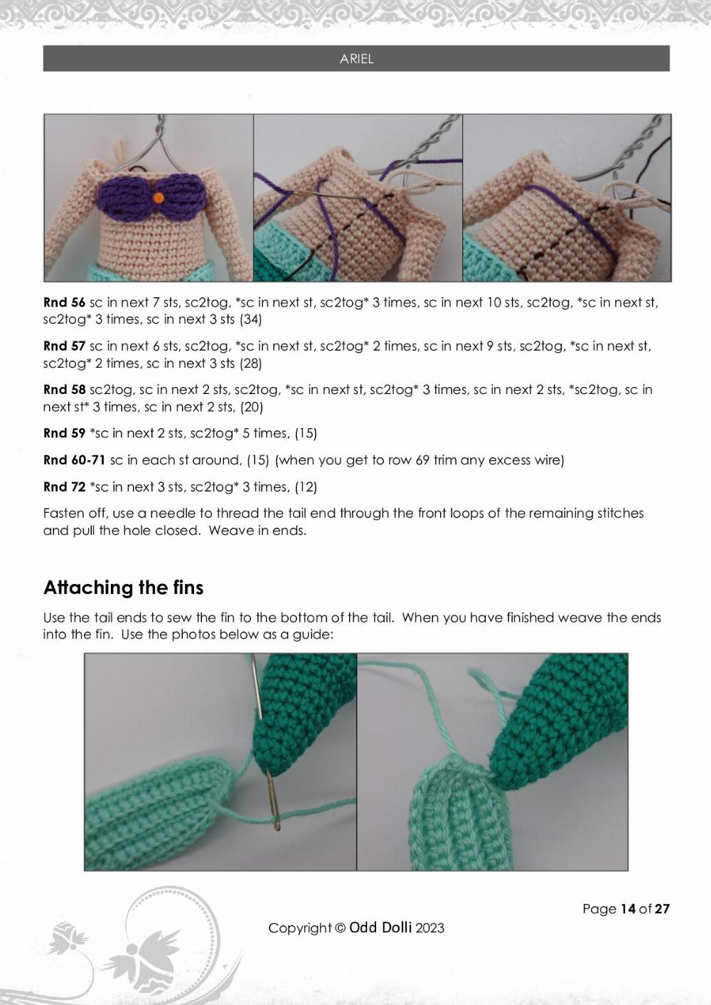 ARIEL JEANINE ANDREA crochet pattern