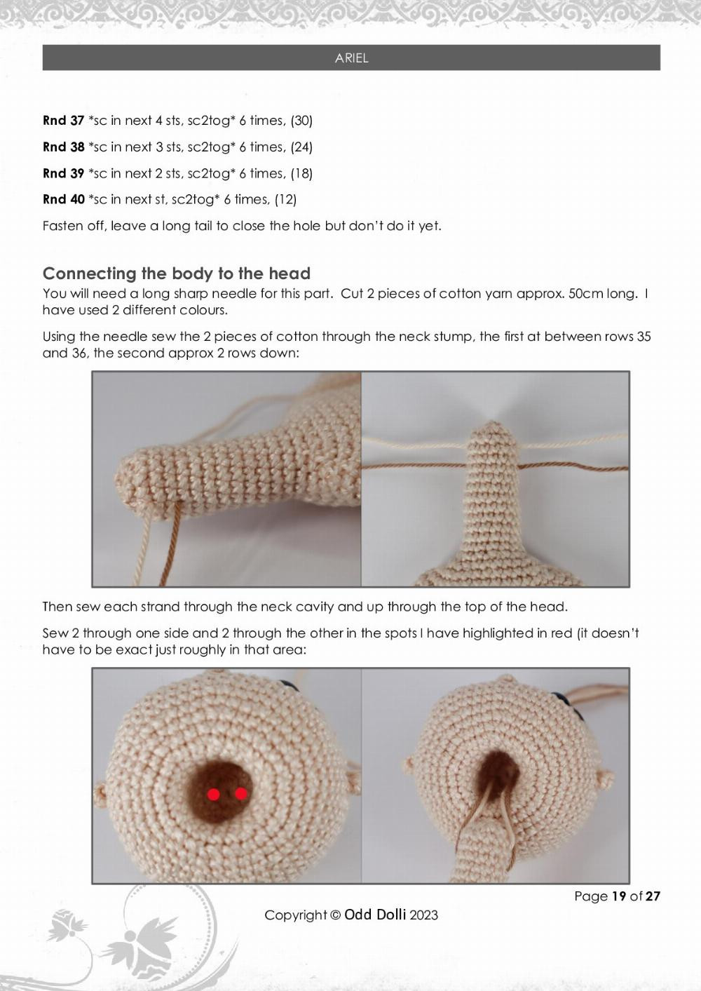 ARIEL JEANINE ANDREA crochet pattern