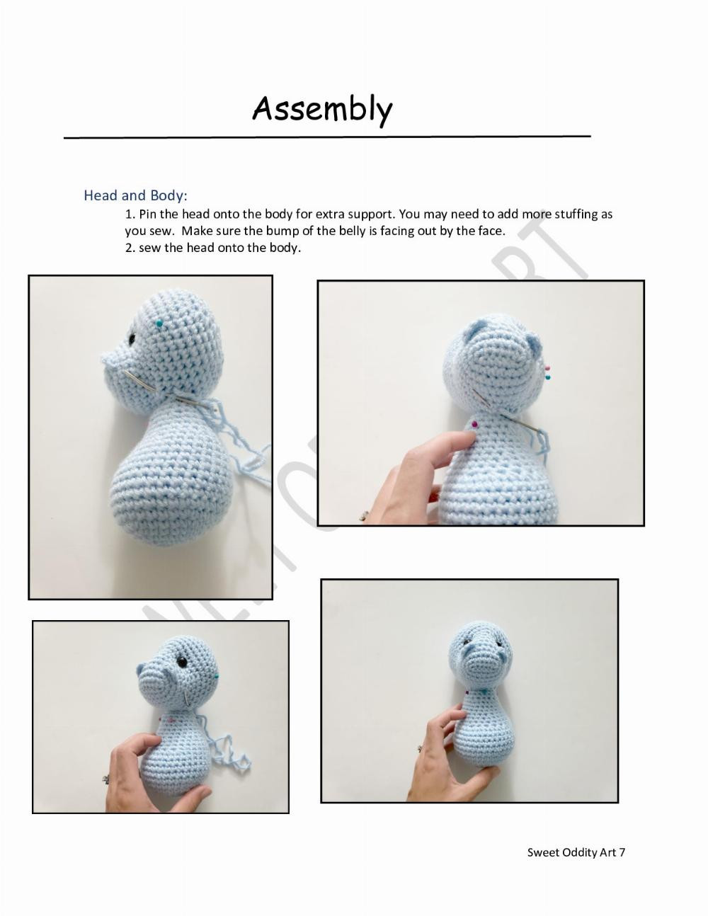 Art Mini T-Rex Crochet Pattern