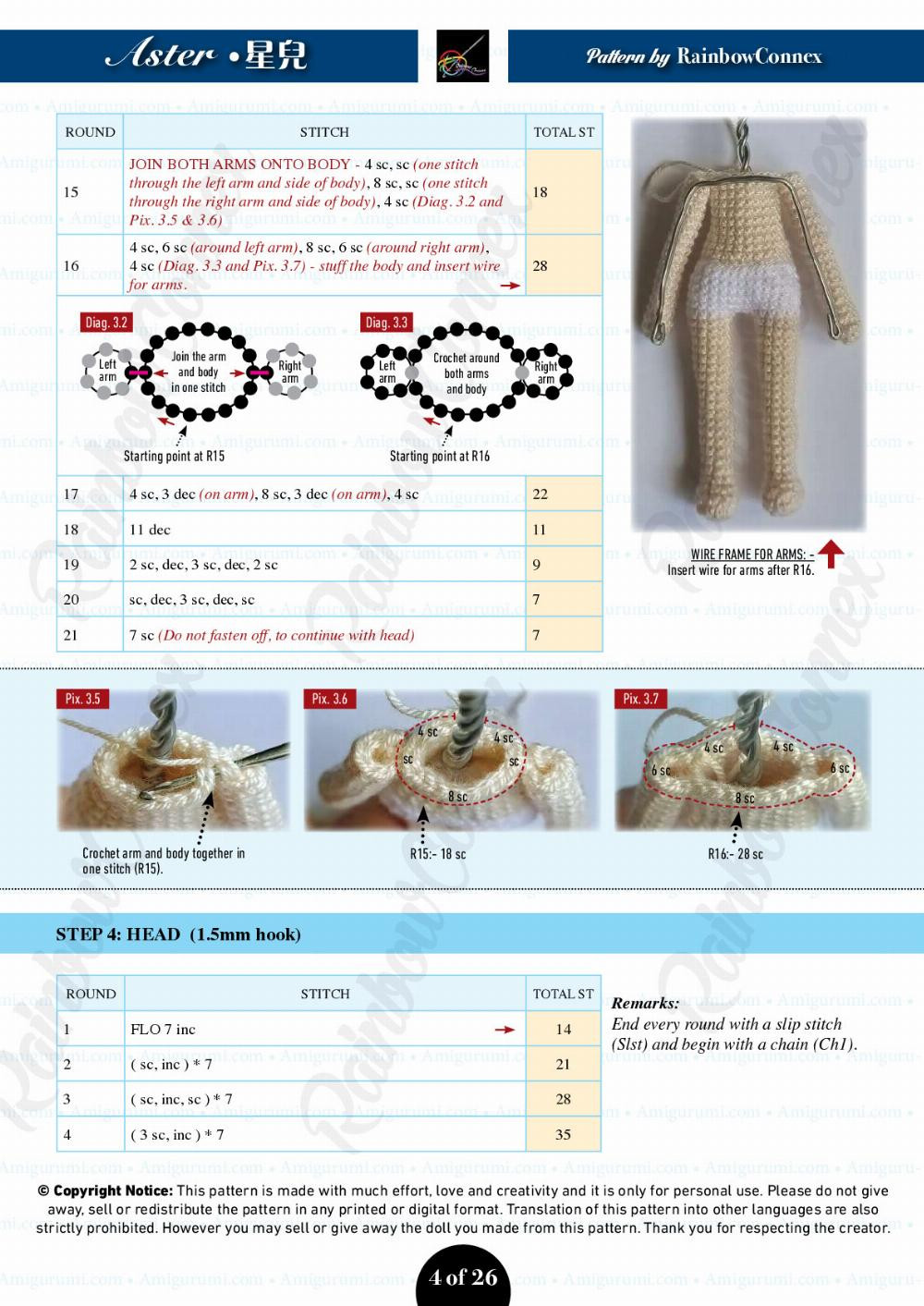 Aster 星儿 crochet pattern