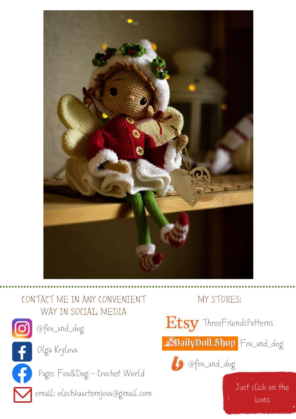 ASTRID, THE CHRISTMAS FAIRY Crochet toy pattern