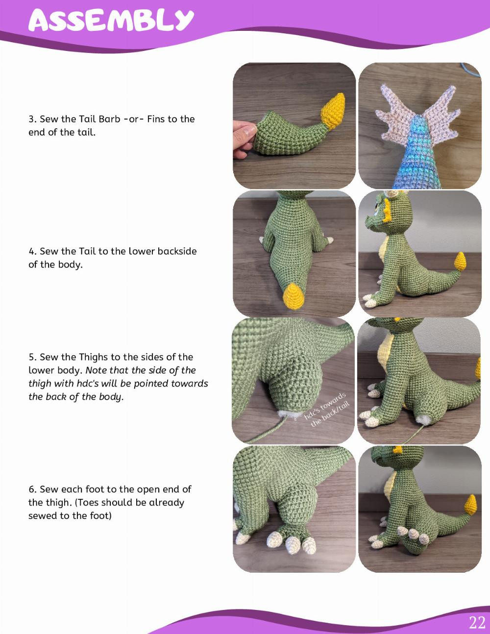 baby dragon amigurumi pattern