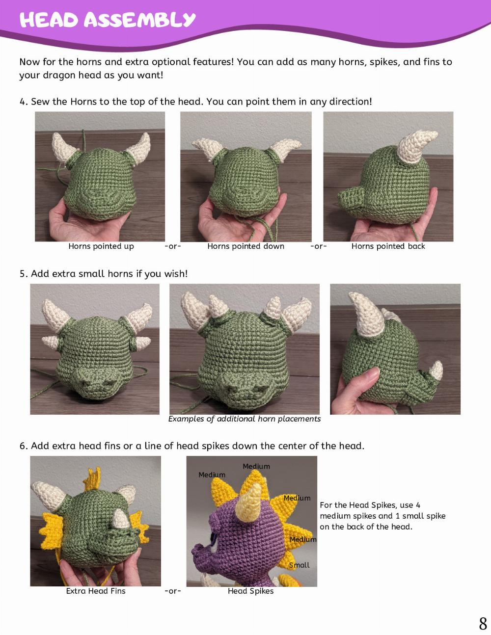 baby dragon amigurumi pattern