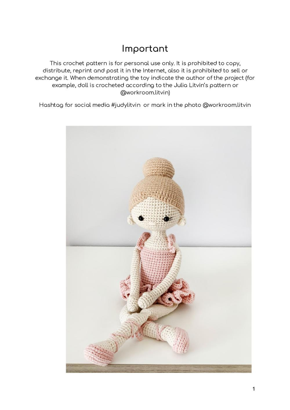 Ballerina Judy crochet pattern