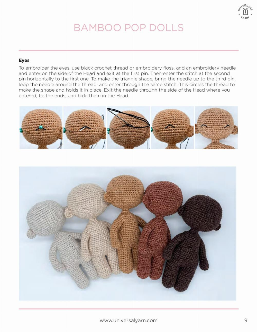 BAMBOO POP DOLLS basic doll body (crochet pattern)