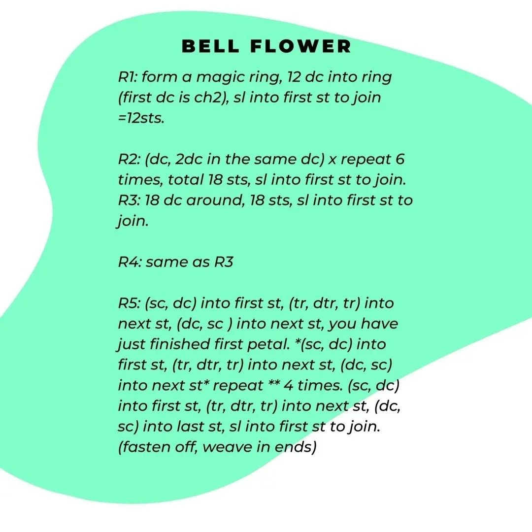 bell flower crochet pattern