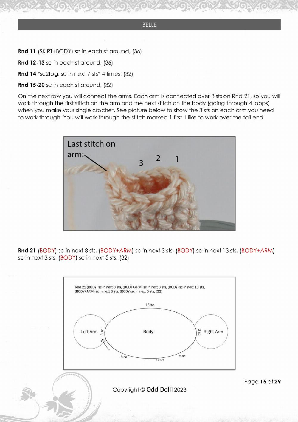 BELLE JEANINE ANDREA crochet pattern