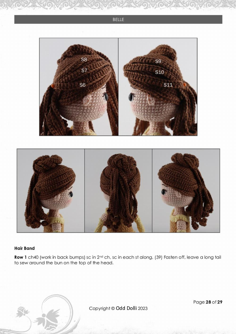 BELLE JEANINE ANDREA crochet pattern