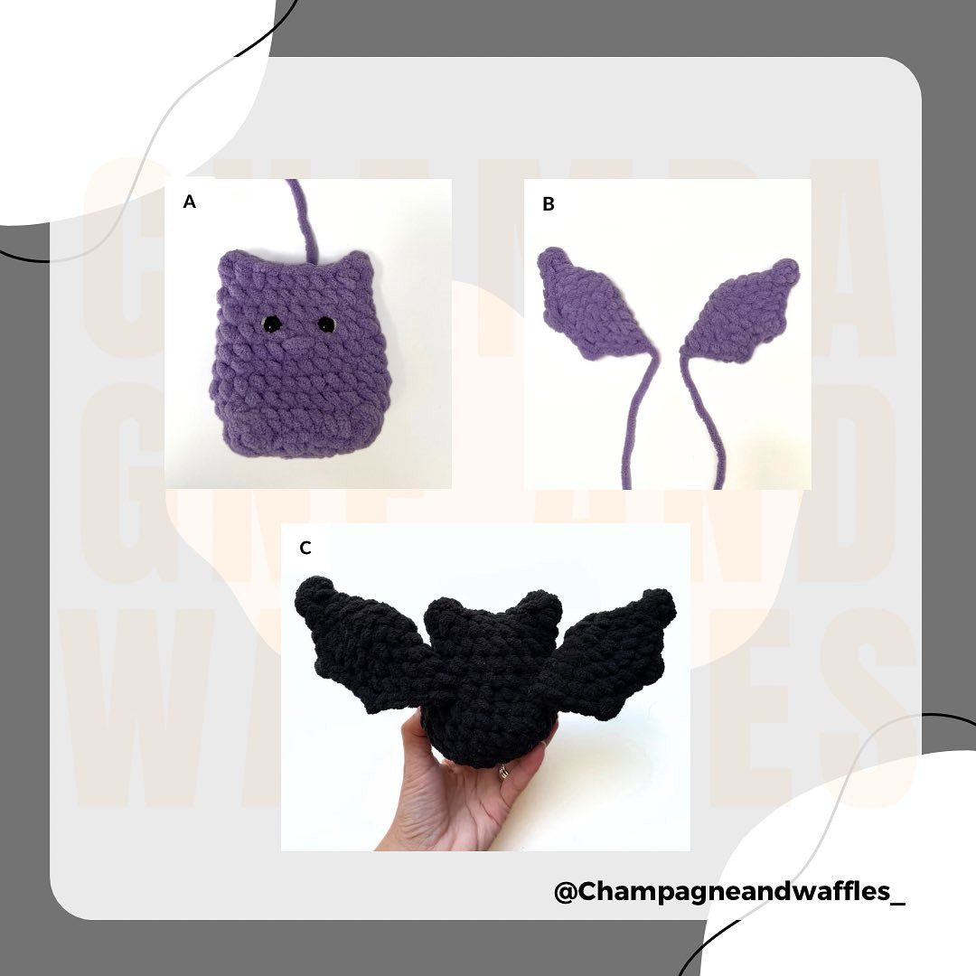 bitty bat crochet pattern