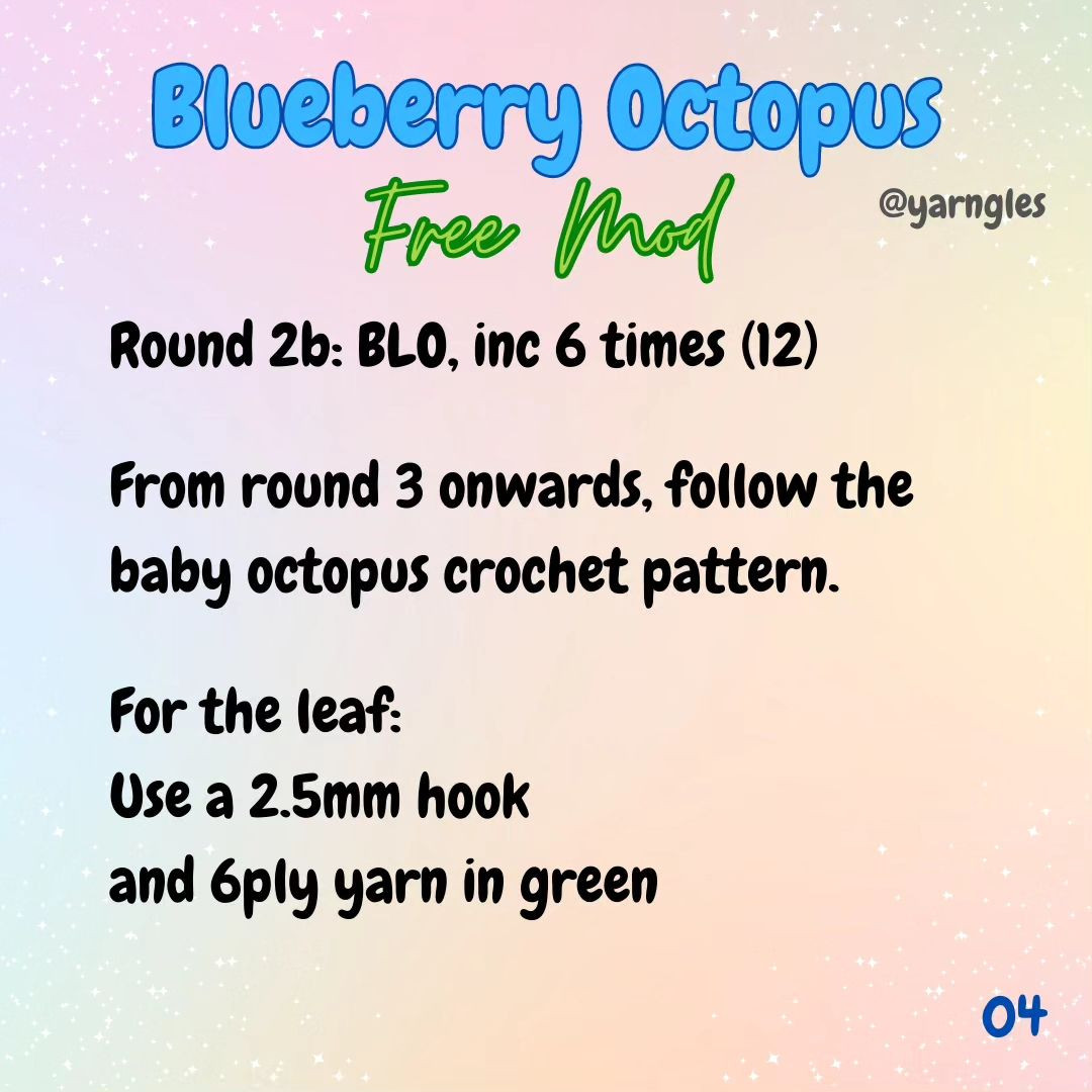 blueberry octopus free mod crochet pattern