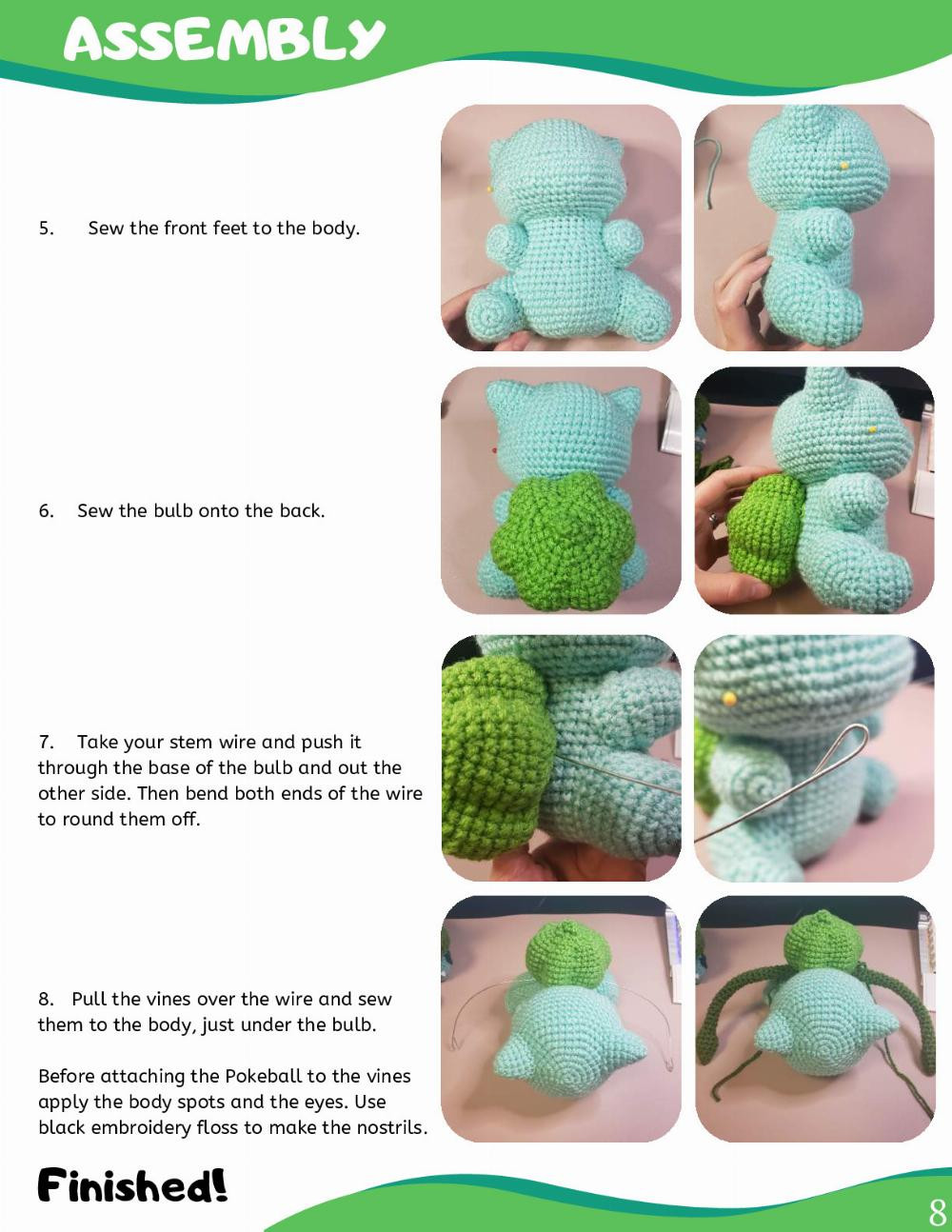 BULBASAUR AMIGURUMI PATTERN