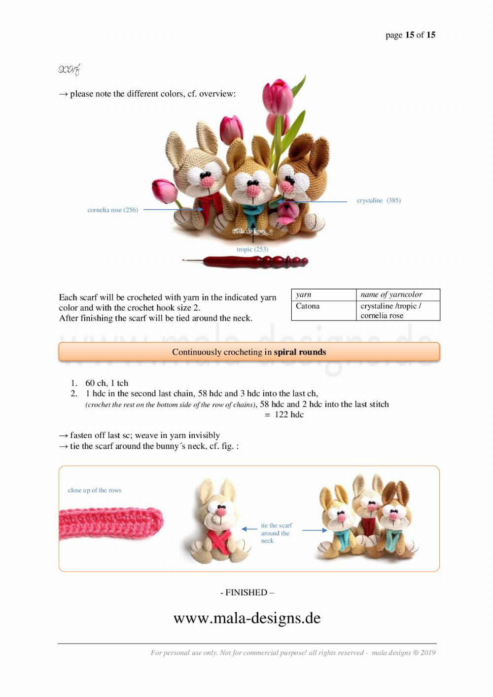 bunnies crochet pattern