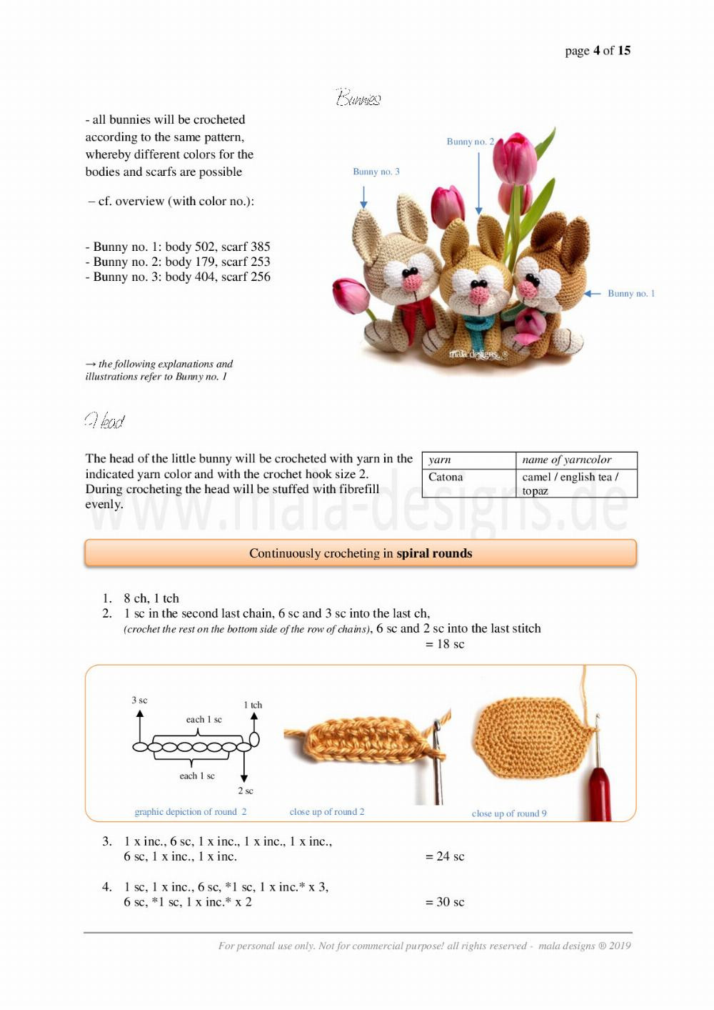 bunnies crochet pattern