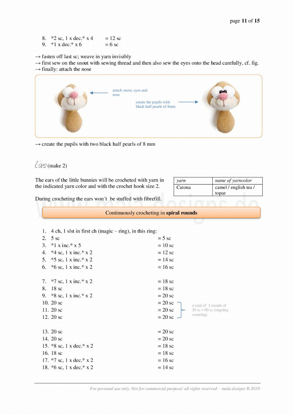 bunnies crochet pattern