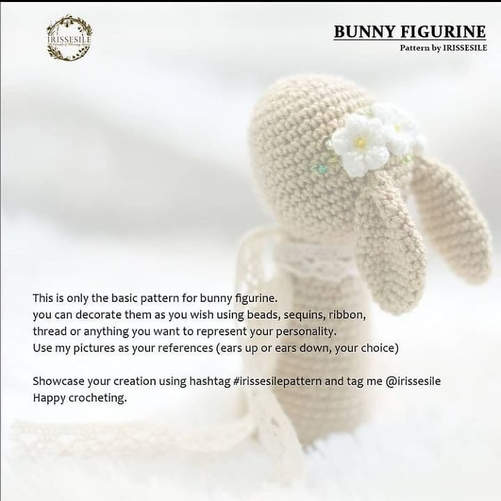 bunny figurine free pattern
