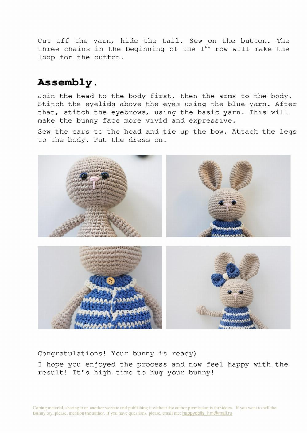 Bunny Mila crochet pattern