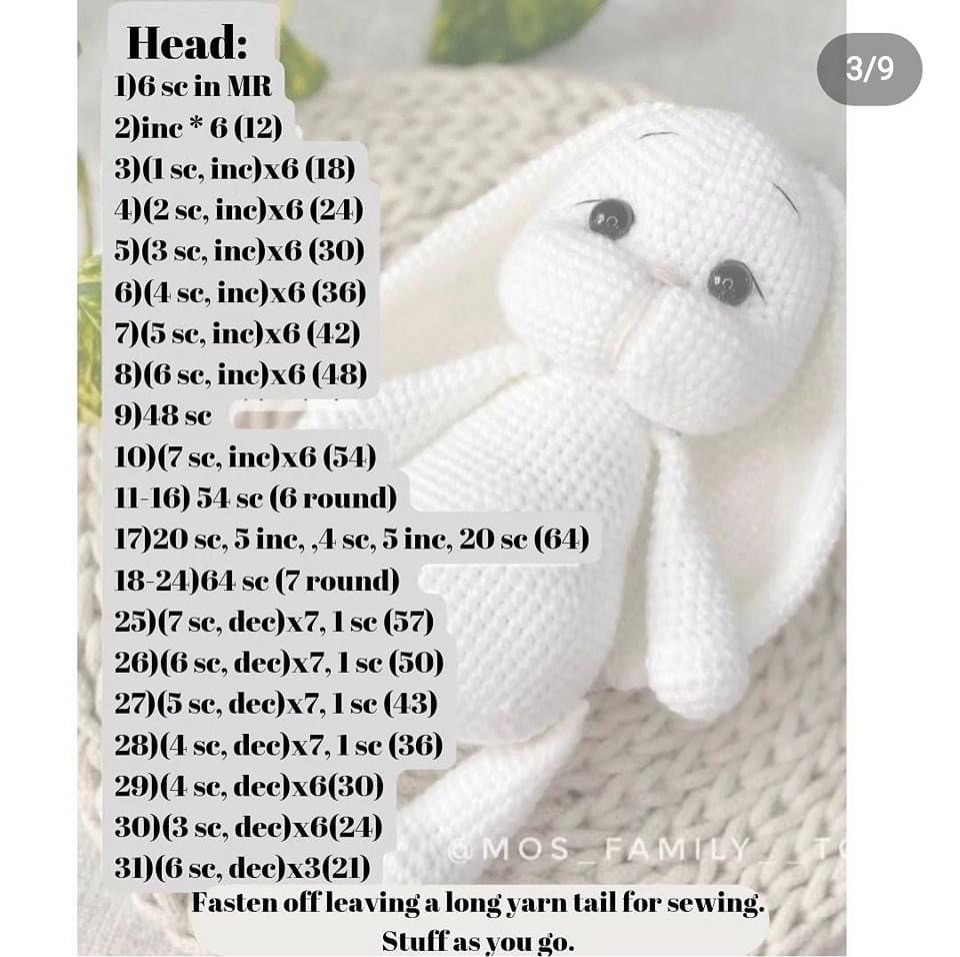 bunny molly free pattern