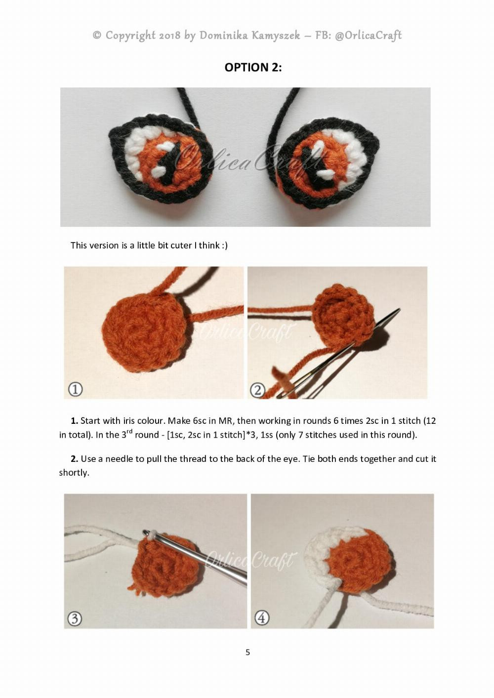 cat eyes crochet pattern