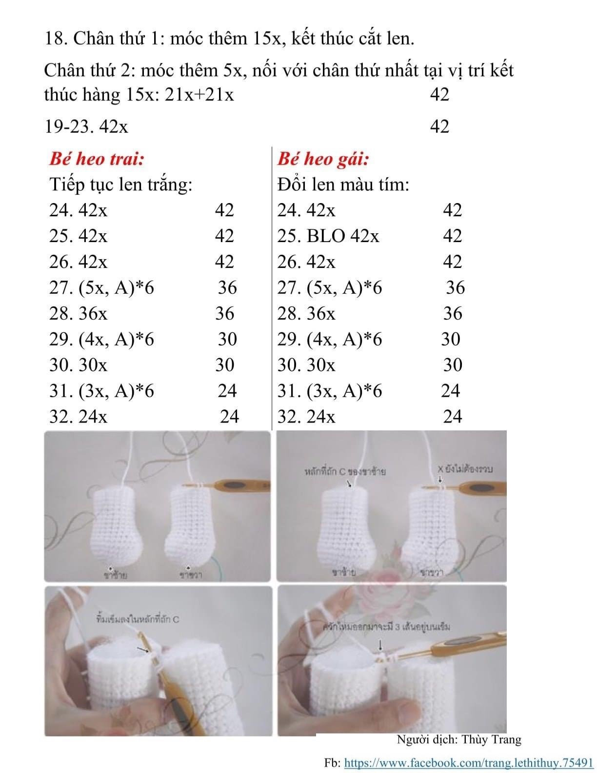 Chart dịch đôi heo dễ thương