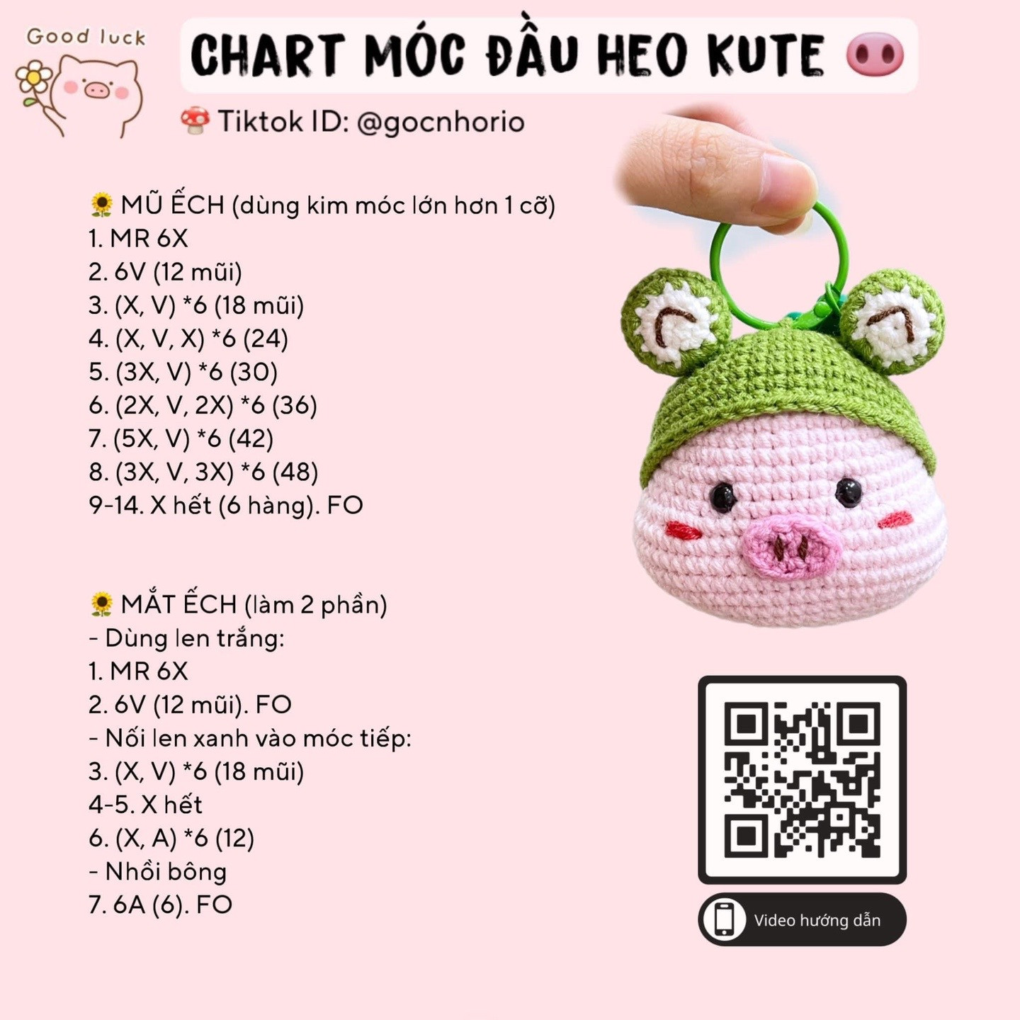 Chart móc đầu heo kute (móc khóa)