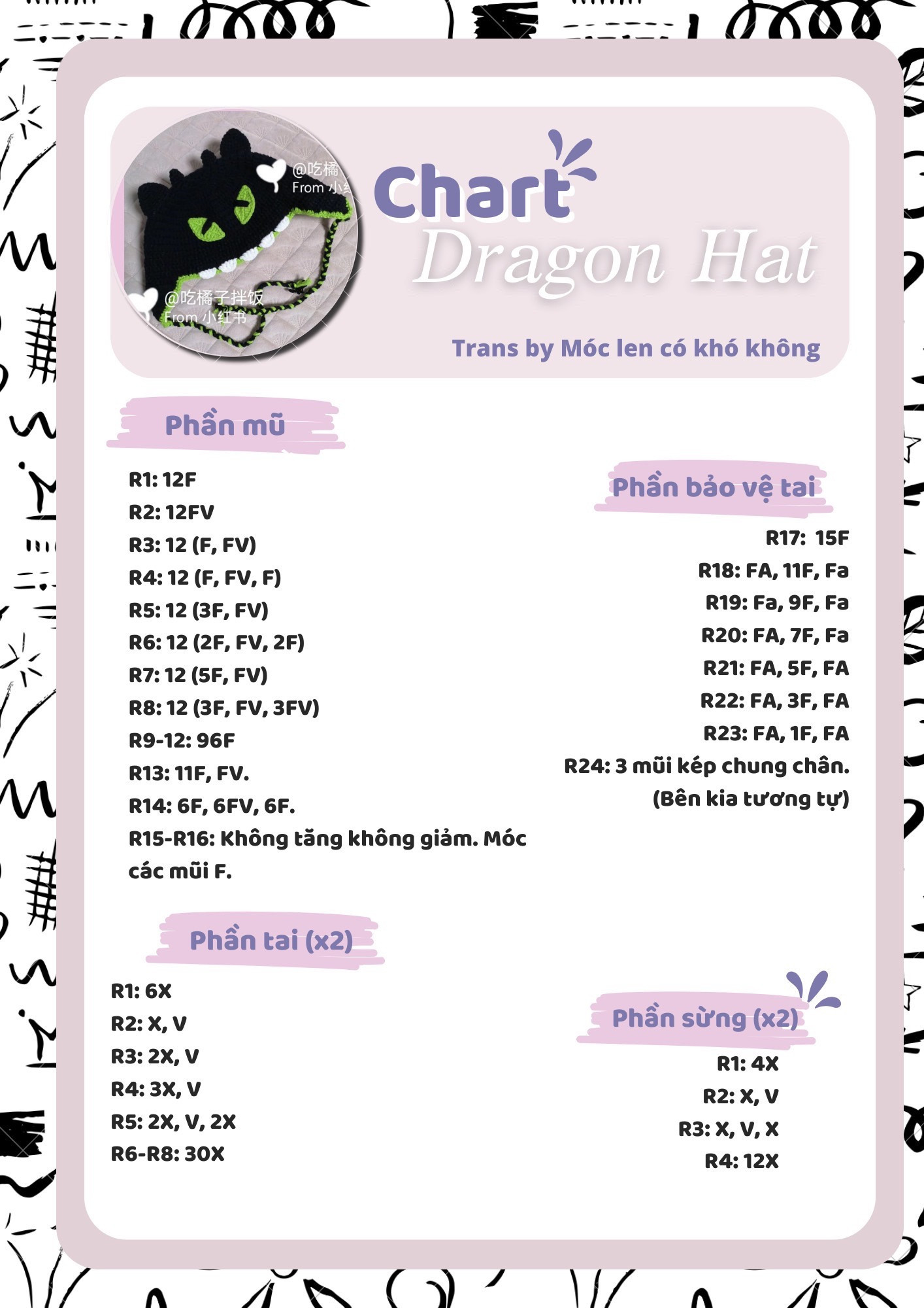 Chart móc Dragon hat