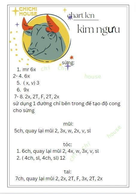 chart móc len kim ngưu