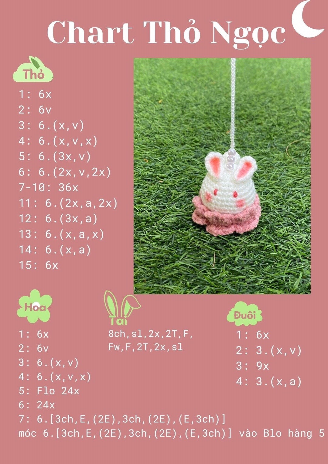 chart móc thỏ ngọc