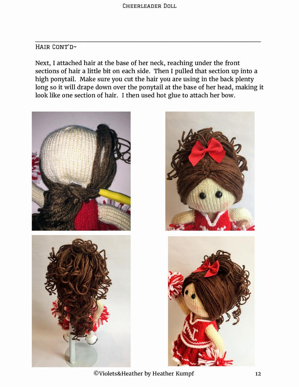 Cheerleader​ ​doll crochet pattern