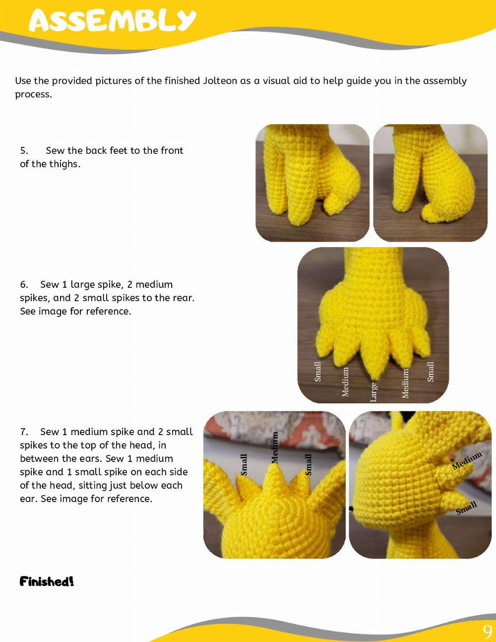 CHIBI JOLTEON AMIGURUMI PATTERN